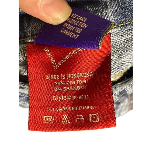 Vintage Y2K Vigoss Flare Stretch Medium Wash Lowrise Denim Jeans Women's Size 31 - Picture 4 of 6